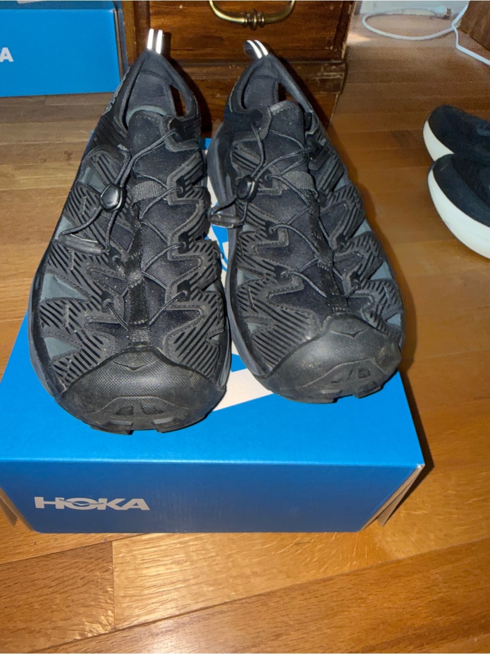 HOKA Hoka Hopara size 12 Men's Black Athletic Water-Ready Shoes
